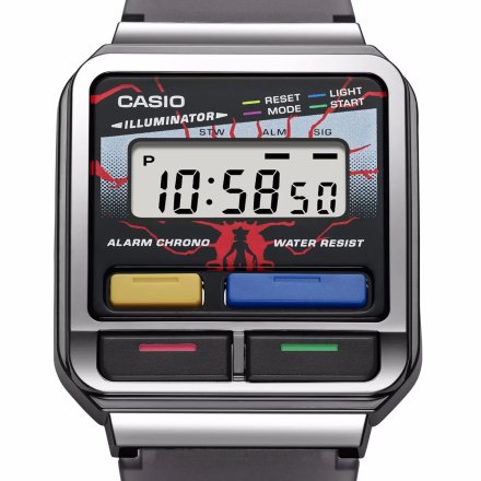 Grafitowy zegarek Casio Stranger Things Vintage w stylu Retro A120WEST-1AER