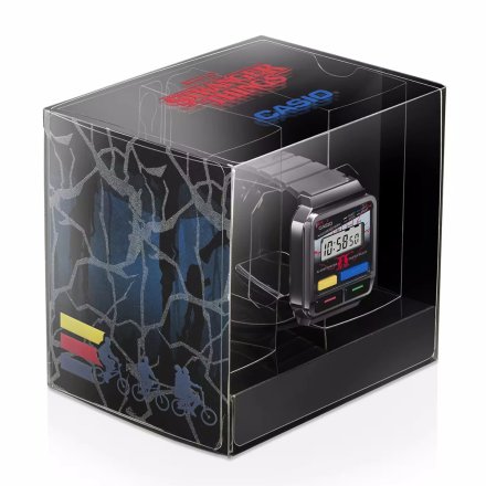 Grafitowy zegarek Casio Stranger Things Vintage w stylu Retro A120WEST-1AER