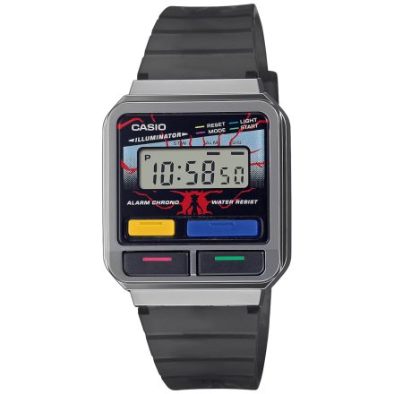 Grafitowy zegarek Casio Stranger Things Vintage w stylu Retro A120WEST-1AER