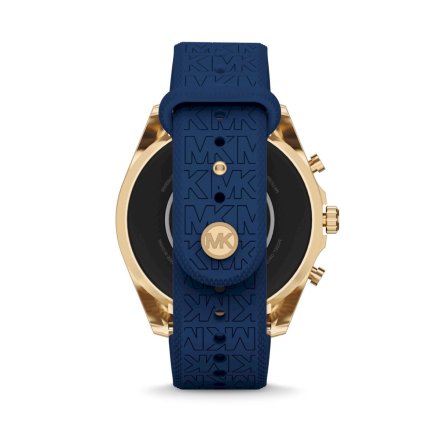 Złoty smartwatch Michael Kors Bradshaw 6 GEN z granatowym paskiem MKT5152