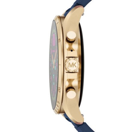 Złoty smartwatch Michael Kors Bradshaw 6 GEN z granatowym paskiem MKT5152
