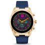 Złoty smartwatch Michael Kors Bradshaw 6 GEN z granatowym paskiem MKT5152