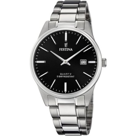 Zegarek Męski Festina na bransolecie z czarna tarcza F20511/4 Classic 