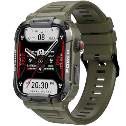 Smartwatch z funkcją rozmowy wojskowy Rubicon RNCF07 SMARUB217