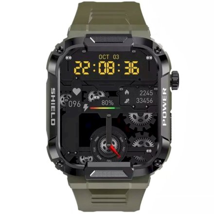Smartwatch z funkcją rozmowy wojskowy Rubicon RNCF07 SMARUB217