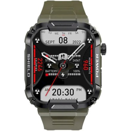 Smartwatch z funkcją rozmowy wojskowy Rubicon RNCF07 SMARUB217
