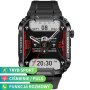 Smartwatch z funkcją rozmowy czarny wojskowy Rubicon RNCF07 SMARUB216