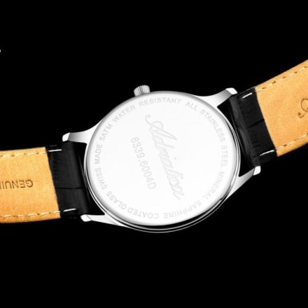 Męski zegarek Adriatica Super de Luxe srebrny z granatową tarczą A8339.5255Q