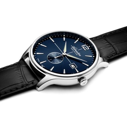 Męski zegarek Adriatica Super de Luxe srebrny z granatową tarczą A8339.5255Q