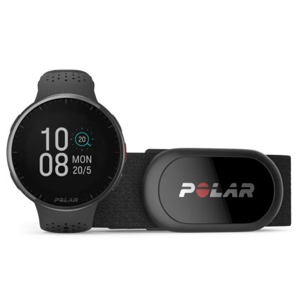 Polar Pacer PRO H10 Czarno-szary zegarek z GPS do biegania S-L