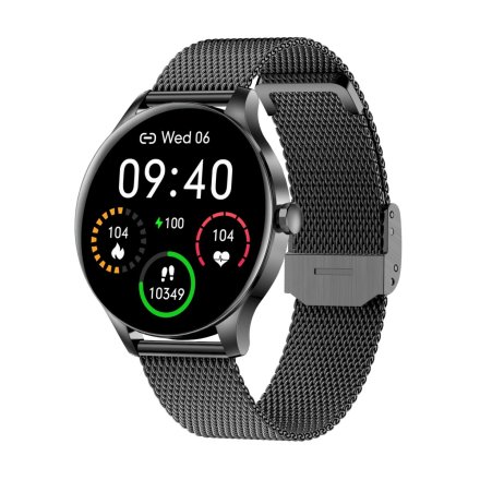 Smartwatch Garett Classy czarny stalowy 5904238483794