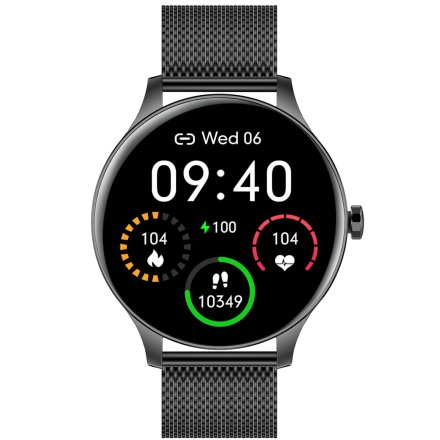Smartwatch Garett Classy czarny stalowy 5904238483794