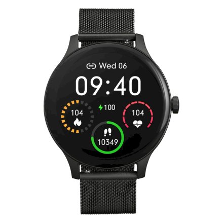 Smartwatch Garett Classy czarny stalowy 5904238483794