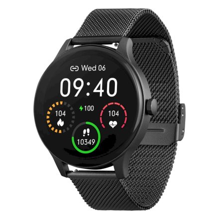 Smartwatch Garett Classy czarny stalowy 5904238483794