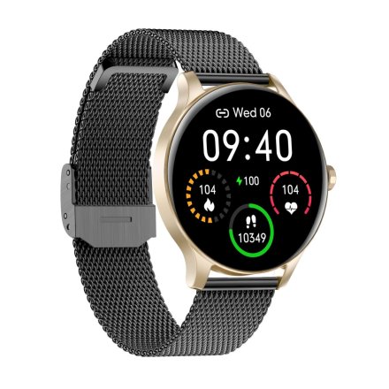 Smartwatch Garett Classy złoto-czarny stalowy 5904238483800