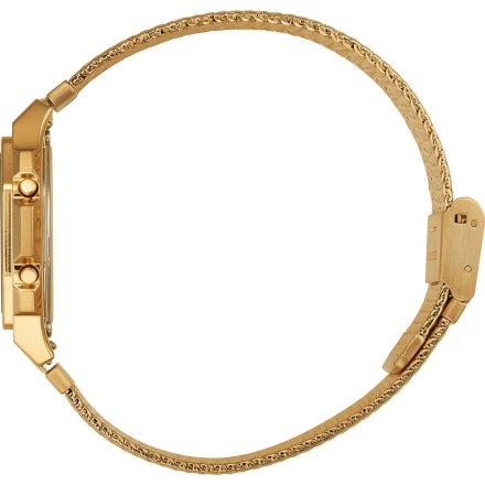 Złoty zegarek Casio Vintage w stylu Retro w zestawiez bransoletą A1000MGN-9ER