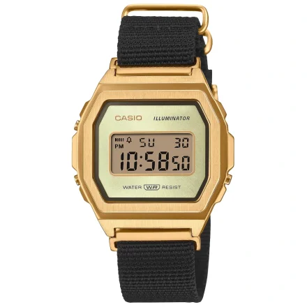 Złoty zegarek Casio Vintage w stylu Retro w zestawiez bransoletą A1000MGN-9ER