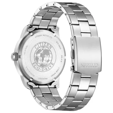 Srebrny zegarek męski Citizen BM8550-81AE na bransolecie Eco Drive