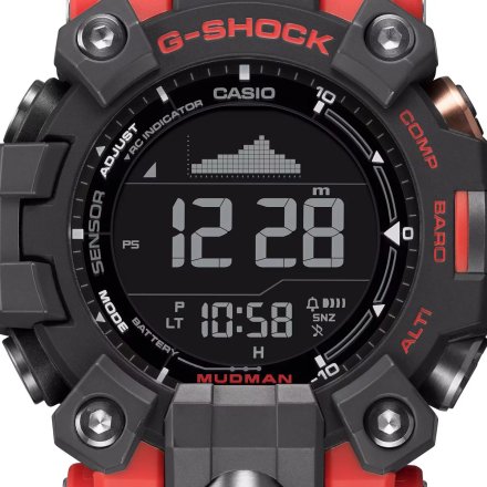 Czarno-czerwony zegarek Casio G-Shock Master Of G MUDMAN GW-9500-1A4ER