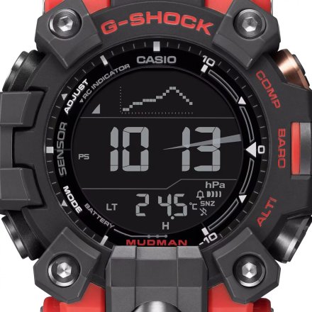 Czarno-czerwony zegarek Casio G-Shock Master Of G MUDMAN GW-9500-1A4ER