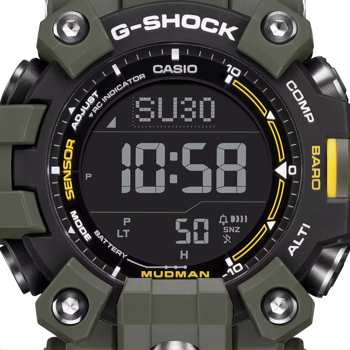 カシオ G-SHOCK MASTER OF G MUDMAN GW-9500-3 Wojskowy zegarek Casio G-Shock Master Of G MUDMAN GW-9500