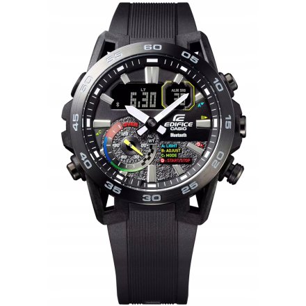 Czarny zegarek Męski Casio Edifice Sospensione z Bluetooth ECB-40MP-1AEF