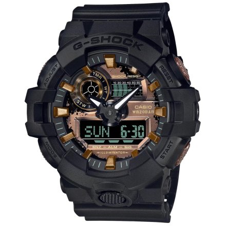 Czarny zegarek Casio G-Shock z paskiem GA-700RC-1AER