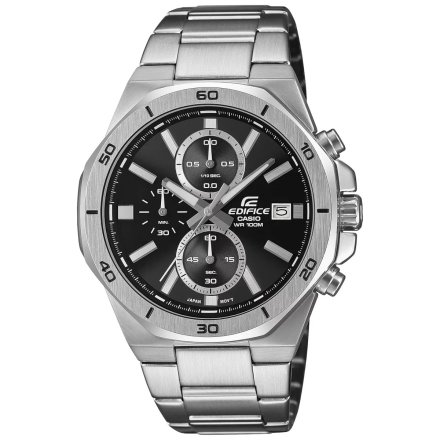 Srebrny zegarek Męski Casio Edifice z bransoletą EFV-640D-1AVUEF