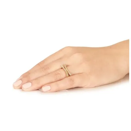 Złoty pierścionek papirus r.17 • Złoto 333