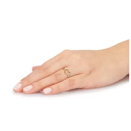 Złoty pierścionek serce r.12,5 • Złoto 333