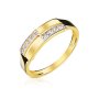 Złoty pierścionek prostokąty złote z cyrkoniami r.16 • Złoto 333