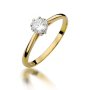 Złoty pierścionek zaręczynowy klasyczny kryształ r. 19 • Złoto 585