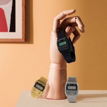 Złoty zegarek Casio Vintage w stylu Retro na bransolecie  A1100G-5EF