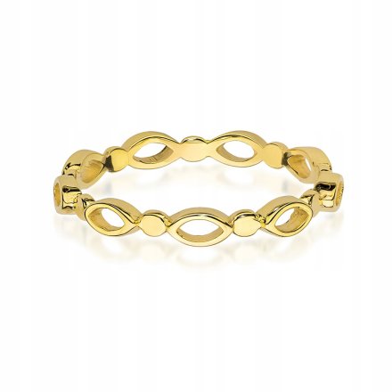 Złoty pierścionek obrączka delikatny ażurowy r.17 • Złoto 333