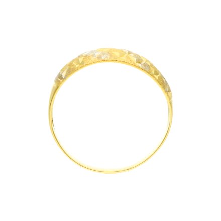 Złoty pierścionek diamentowany dwa odcienie r.11 • Złoto 585