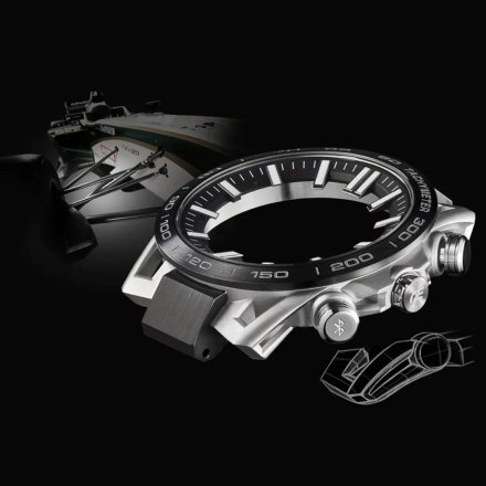 Srebrny zegarek na srebrnej bransolecie Casio Edifice EQB-2000DB-1AER