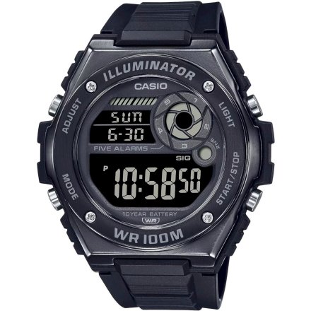 Czarny zegarek Casio Sport z paskiem MWD-100HB-1BVEF