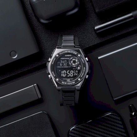 Czarny zegarek Casio Sport z paskiem MWD-100HB-1BVEF