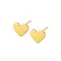 Złote kolczyki płaskie gładkie serca • Złoto 585 0.81 g 