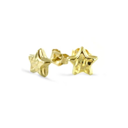 Złote kolczyki gwiazdki diamentowane • Złoto 585 1.12 g
