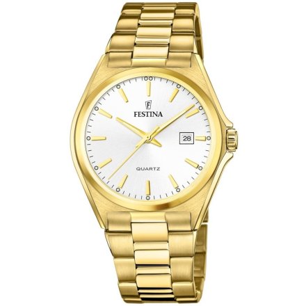 Złoty zegarek Męski Festina na bransolecie F20555/2