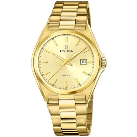 Złoty zegarek Męski Festina na bransolecie F20555/3