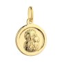 Złoty mały medalik okrągły Matka Boska Częstochowska złote kółko • Złoto 585 0.78g 