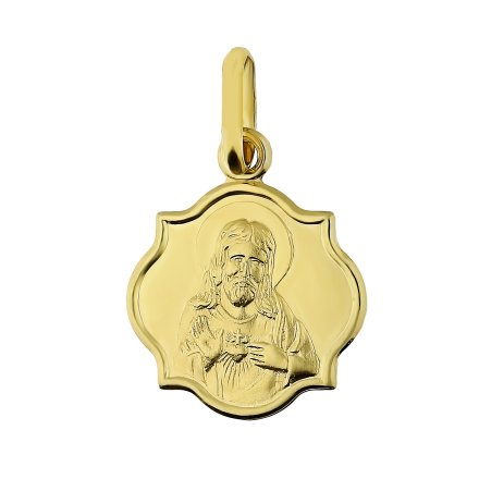 Złoty medalik skaplerz Matka Boska Jezus dwustronny • Złoto 333 0.95 g 
