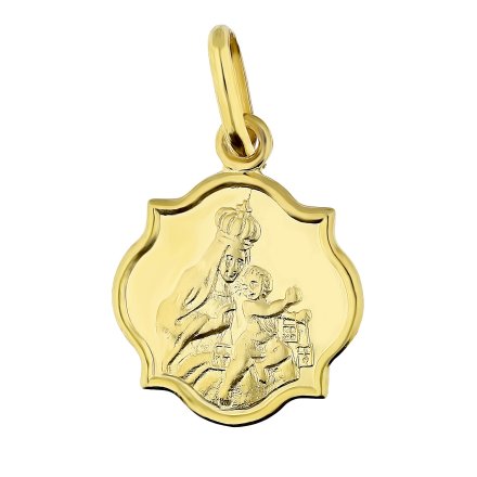 Złoty medalik skaplerz Matka Boska Jezus dwustronny • Złoto 333 0.95 g 
