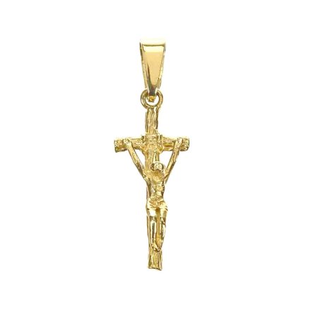 Złoty krzyżyk Jezus ukrzyżowany wzór papieski złota zawieszka • Złoto 585 1.77 g