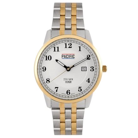 Złoto-srebrny męski zegarek z bransoleta PACIFIC  S1061D-06