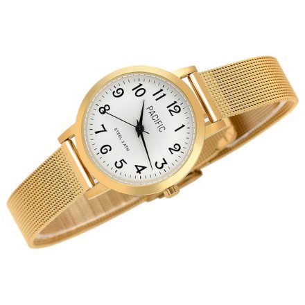 Złoty damski zegarek z bransoleta mesh PACIFIC  S6023-06