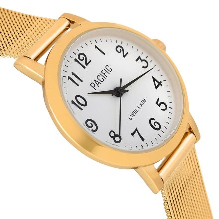 Złoty damski zegarek z bransoleta mesh PACIFIC  S6023-06