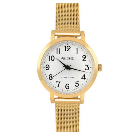 Złoty damski zegarek z bransoleta mesh PACIFIC  S6023-06